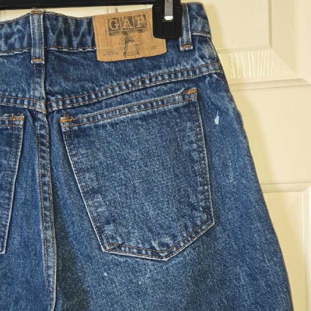 GAP Vintage 80's High Rise Blue Jeans Classic OLD SCHOOL MOM JEANS R BACK 11-12 - Picture 16 of 17